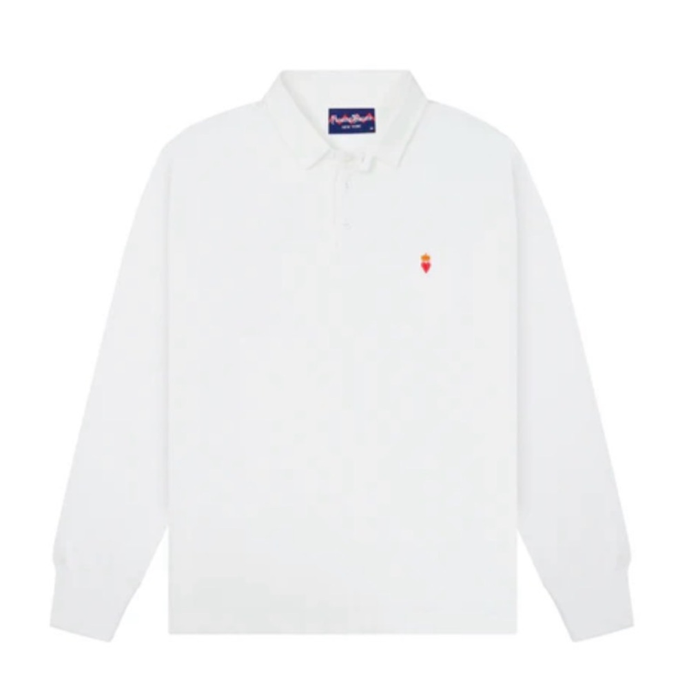 Rowing Blazers Unisex White Long Sleeve Rugby Shirt
